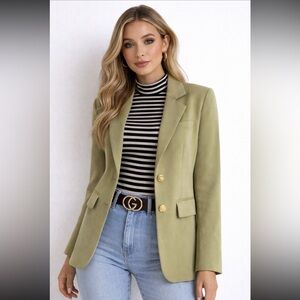 Veronica Beard Khaki Blazer with Gold
Buttons size 4